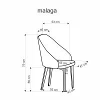 Jídelní židle MALAGA skořicová